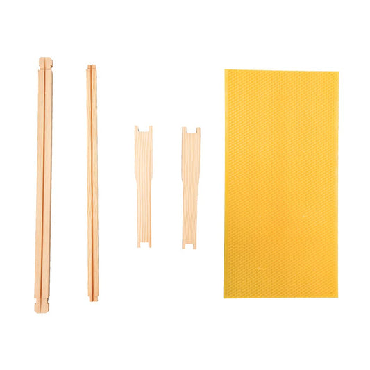 MayBee Hives 20 Pack 9 1/8" Deep Bee Hive Wooden Frame and Yellow Wax Coated Foundation