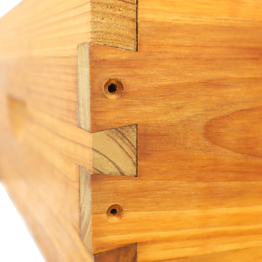 MayBee Hives 100% Beeswax Coated 10 Frame Super Unassembled Hive Body (No Frames No Logo)