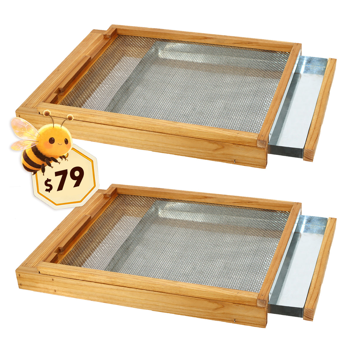MayBee Hives Screened Bottom Board with Entrance Reducer, 100% Beeswax Coating, Premium Cedar Wood ,Perfect for Langstroth Hive 10 Frame