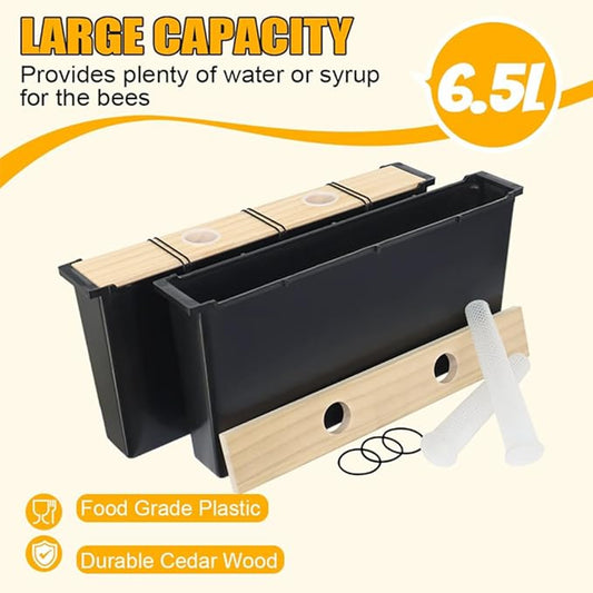 MayBee 2 Pack 6.5L Bee Pro Feeder Beekeeping Supplies Beehive Frame Feeder for Bee Feeding Deep Frame Beehive Feeders