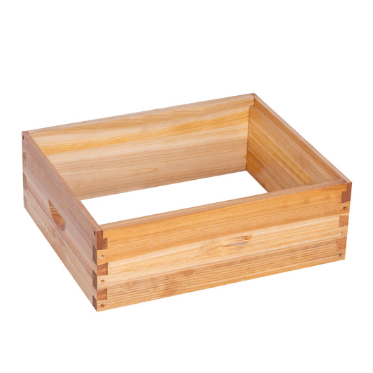 MayBee Hives 100% Beeswax Coated 8 Frame Super Unassembled Hive Body (No Frames No Logo)