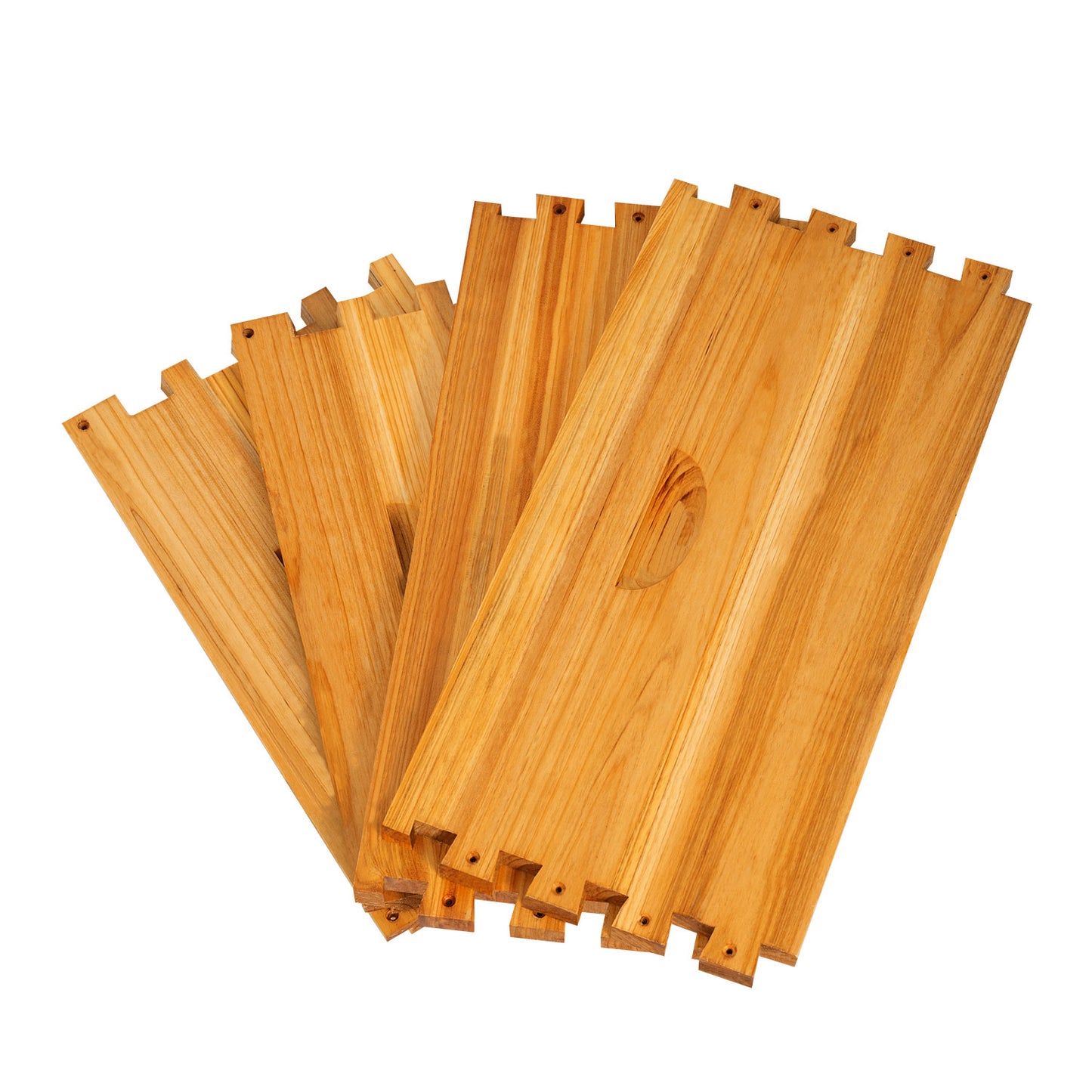 MayBee Hives Beeswax Coated 8 Frame 4 Layer Langstroth Beehive Include 2 Deep Brood Boxes With Black Foundation And 2 Honey Medium Super Boxes with Yellow Plastic Foundation