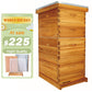 MayBee Hives 10 Frame 4 Layer Wax Coated Langstroth Beehive  Includes 2 Deep Hive Bee Box and 2 Super Bee Hive with Beehive Wooden Frames and Beeswax Foundation beekeeping supplies Cedar Wood Beehives(NO LOGO)
