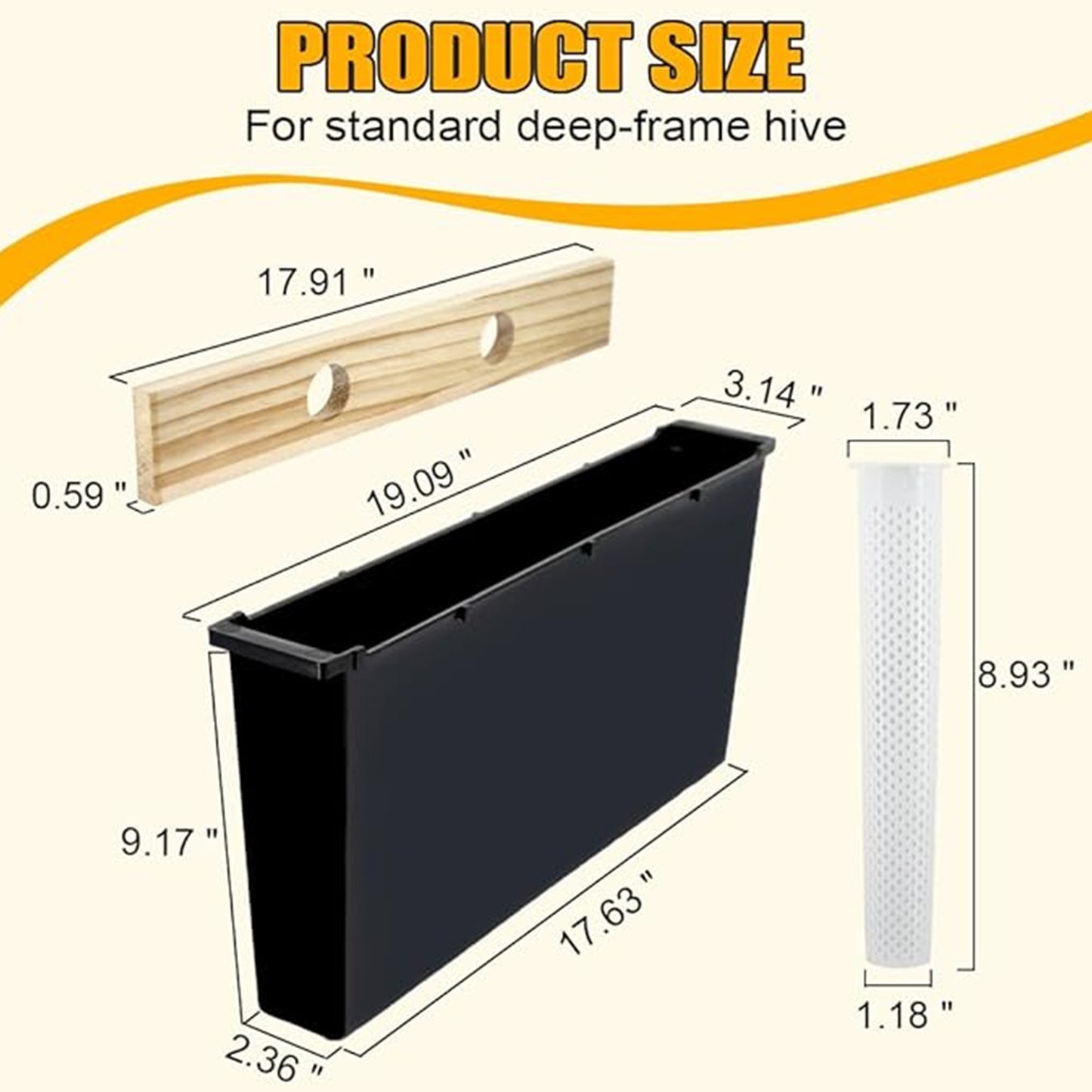 MayBee 2 Pack 6.5L Bee Pro Feeder Beekeeping Supplies Beehive Frame Feeder for Bee Feeding Deep Frame Beehive Feeders