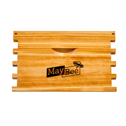 MayBee Hives 10 Frame 5 Layer Langstroth Beehive Kit, Dipped in 100% Beeswax, Complete Cedar Wood Beehive with 3 Deep Brood Boxes and 2 Medium Super Boxes, Wooden Frames and Beeswax-Coated Plastic Foundation